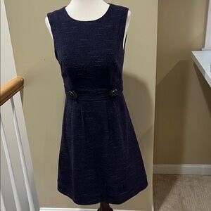 Shoshanna /Anthropologie Sleeveless Tweed Sheath Dress Purple/Eggplant Size 0